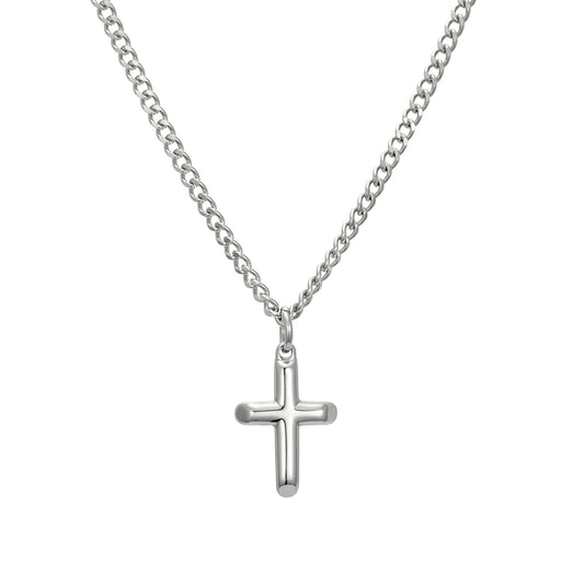 Blaze stainless steel Miami Cuban link necklace with 3D Latin cross