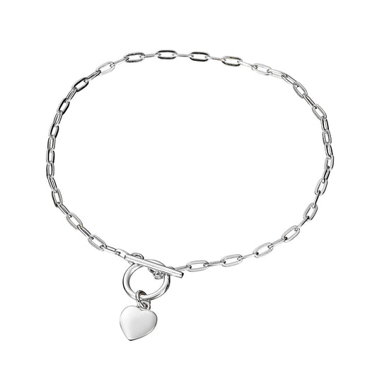 Fob Chain Bracelet With Heart