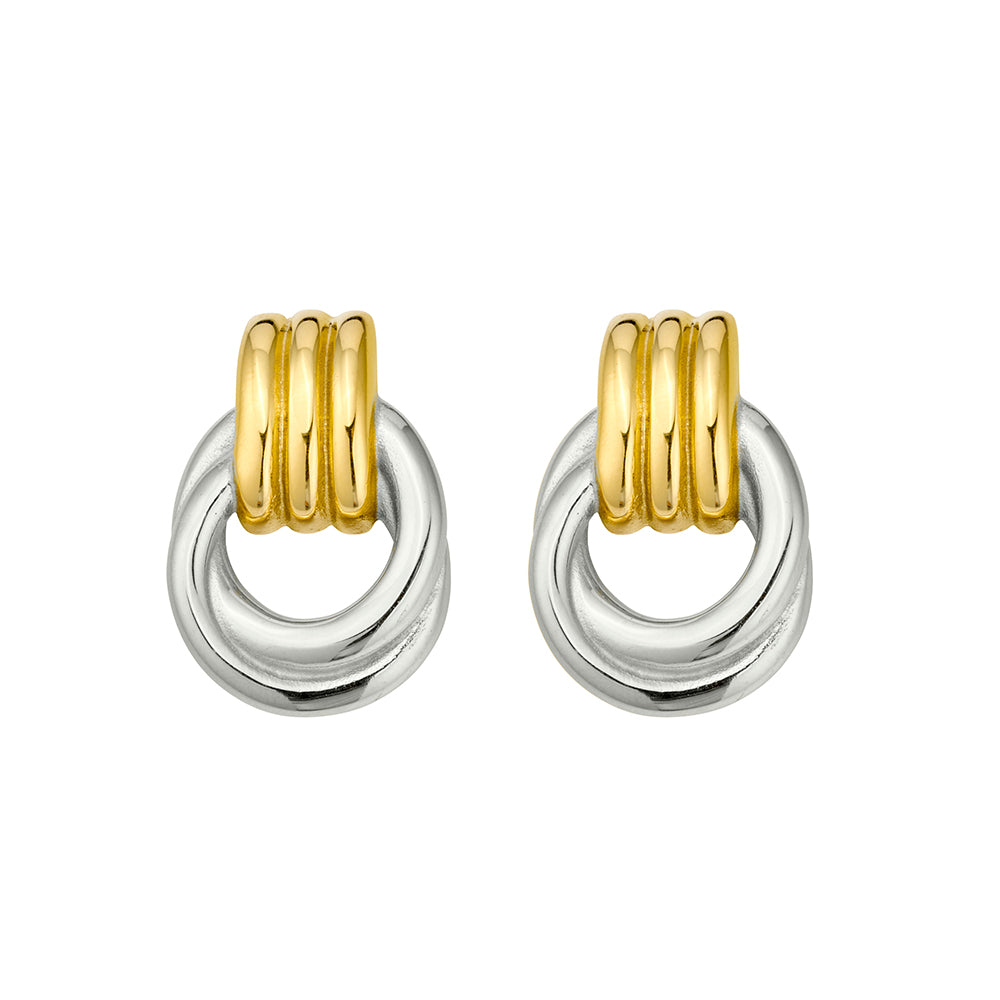 Two Toned Triple Knot Earrings