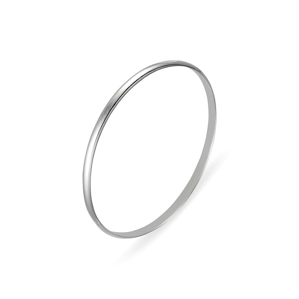 Simple silver statement bangle