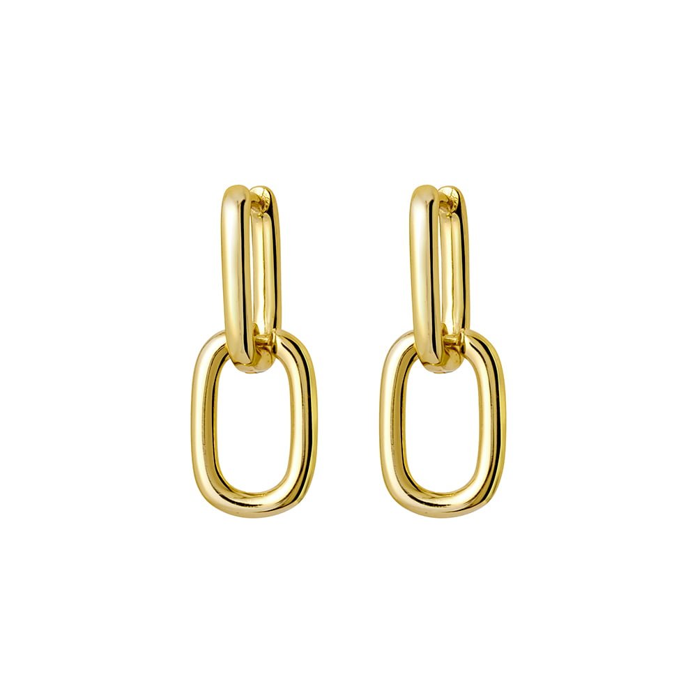 Oval Chain Linked Earrings