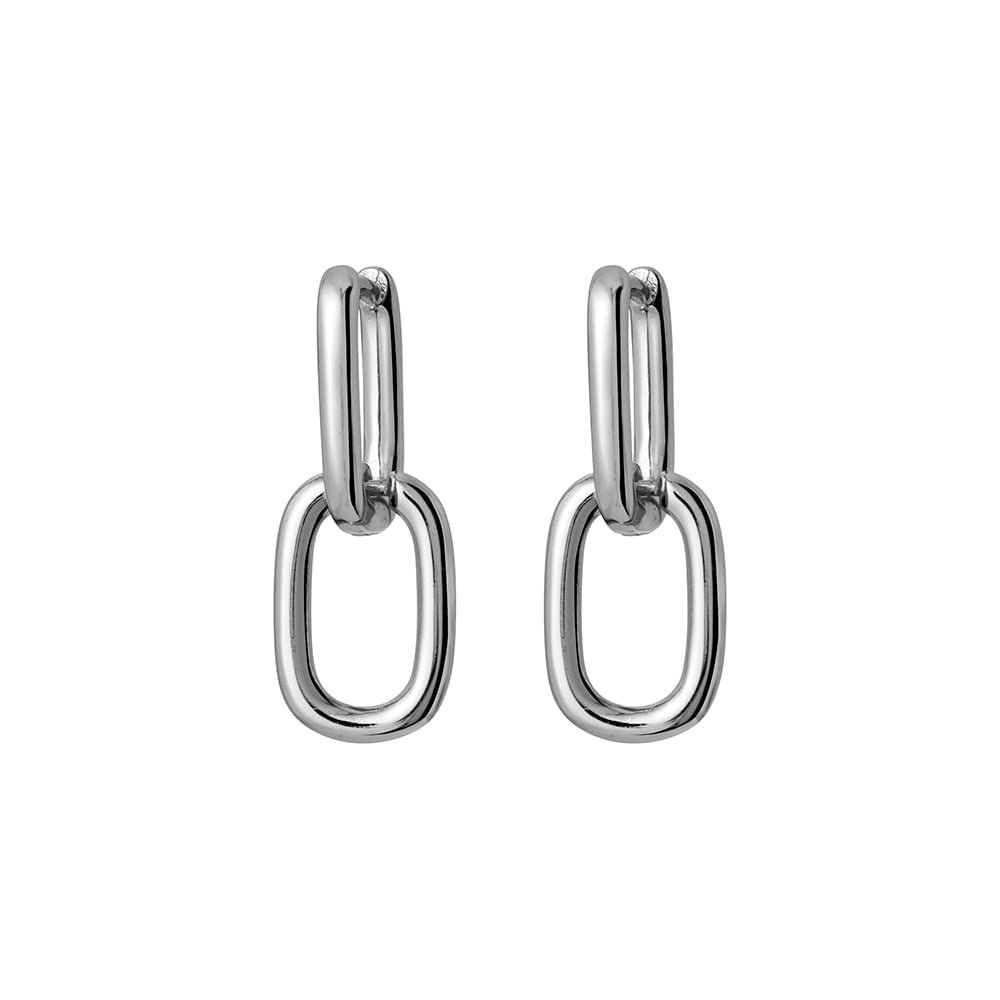 Oval Chain Linked Earrings