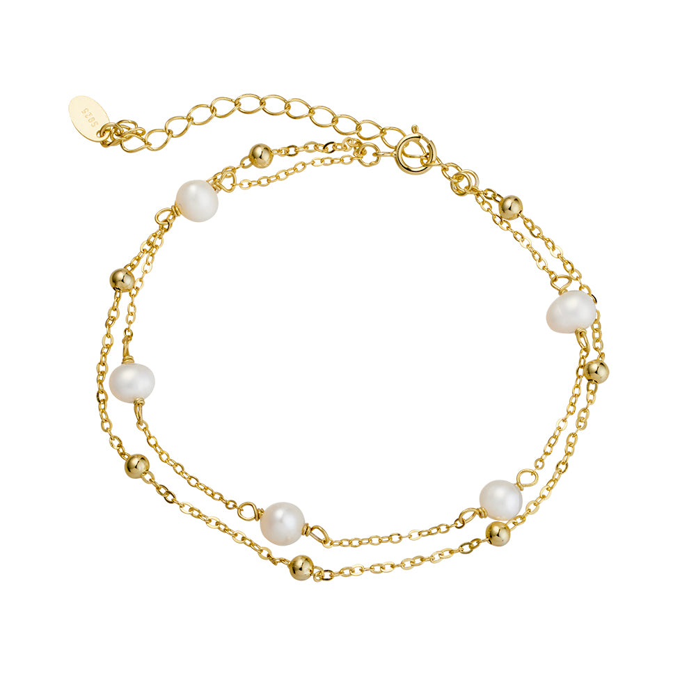 Double Bracelet with Pearls