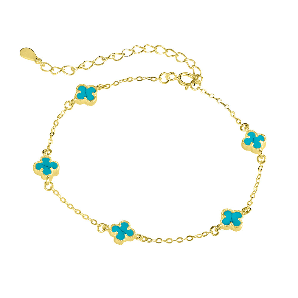 Fine Multi Flower Bracelet