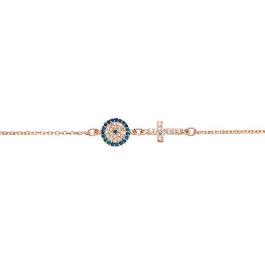 Evil Eye Cross Bracelet