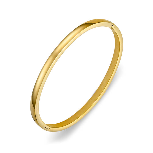 Seren stainless steel half round clip-on bangle