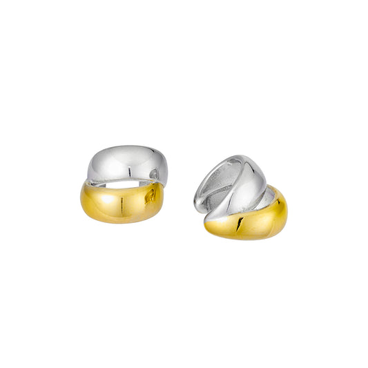 Two Toned Double Cuff Earrings
