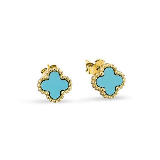Sterling silver petite flower studs