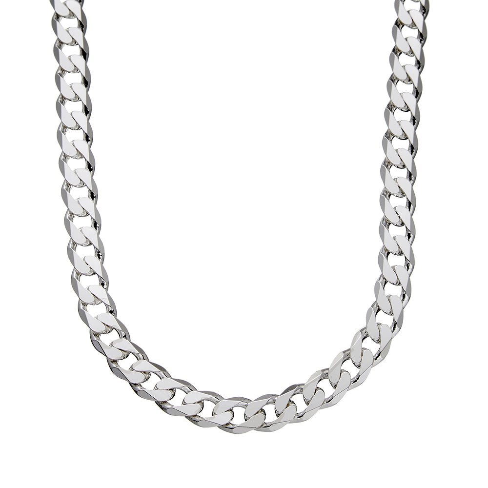 Sterling silver 9mm curb chain