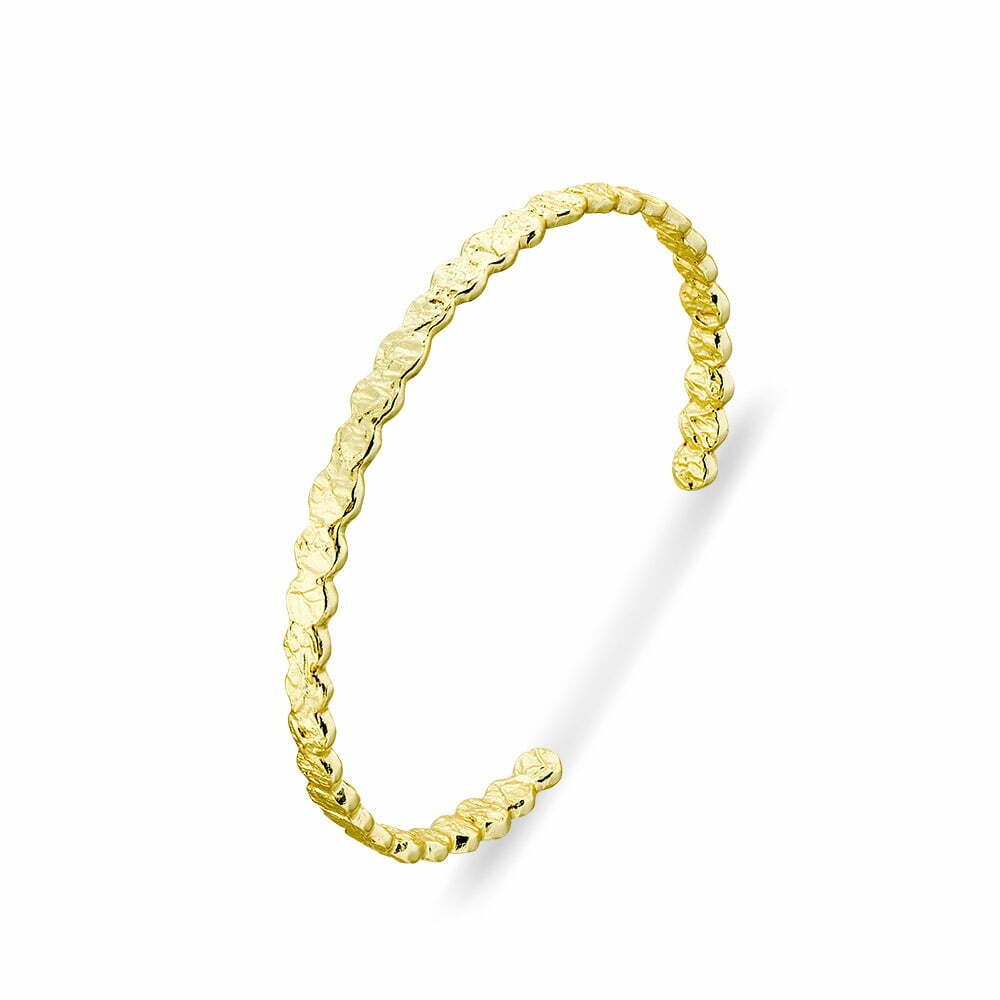Crushed Disc Cuff Bangle
