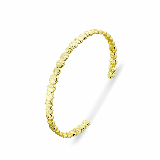 Crushed Disc Cuff Bangle