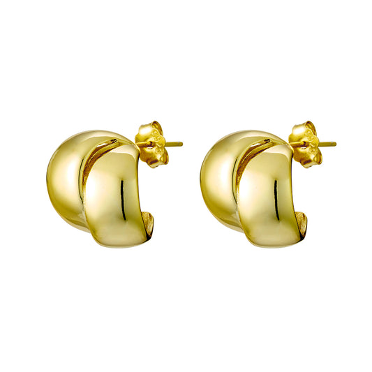 Sterling silver overlapped earring design