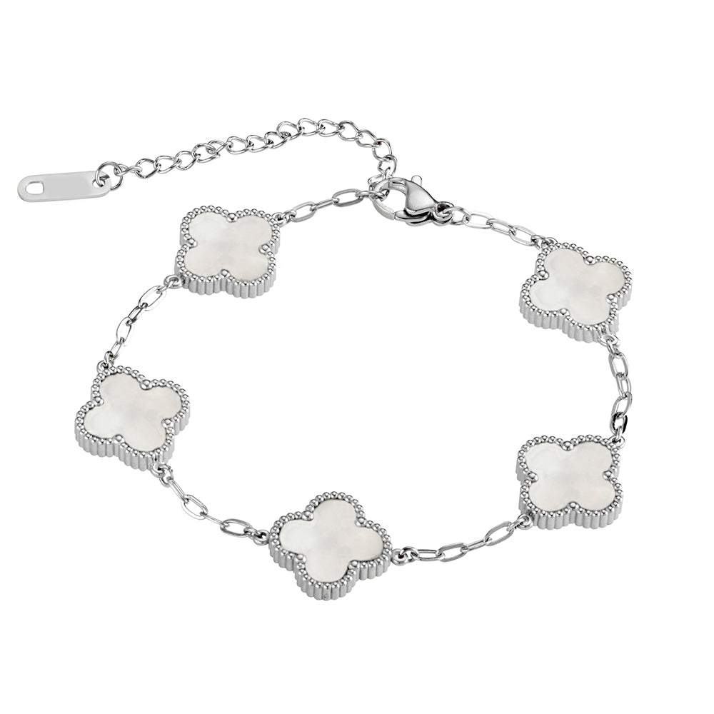 18k Gold Plated Multi Flower Bracelet