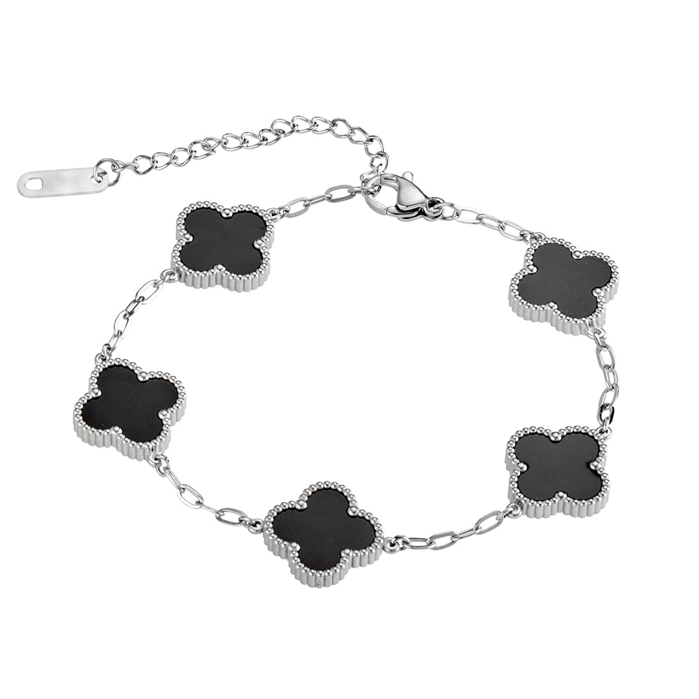 18k Gold Plated Multi Flower Bracelet