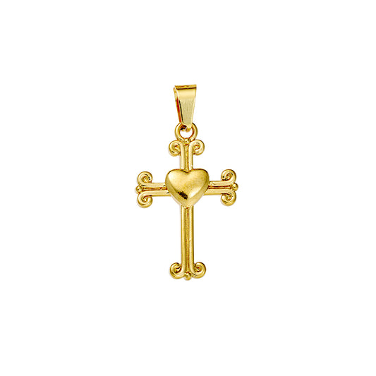 Heart Cross Charm