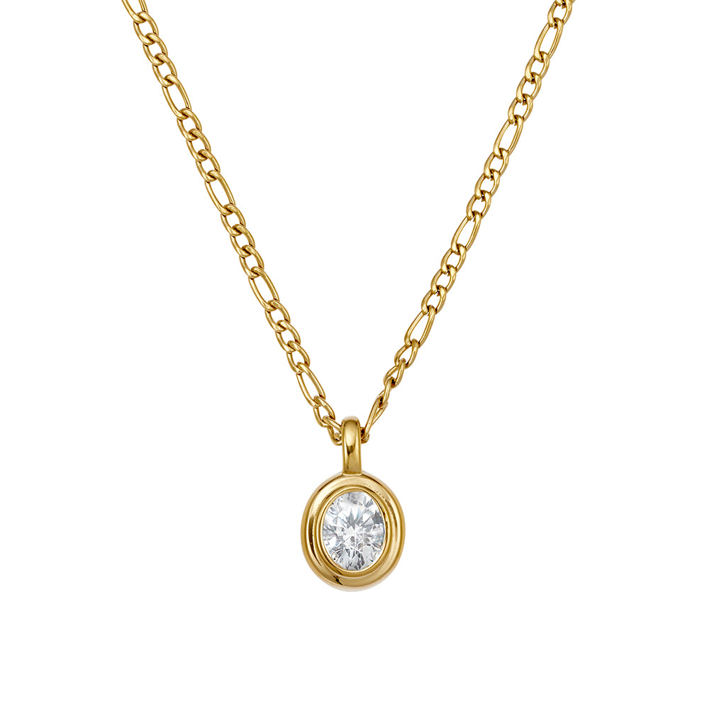 CZ Stone Pendant Necklace