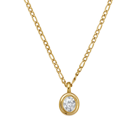 White CZ Stone Necklace