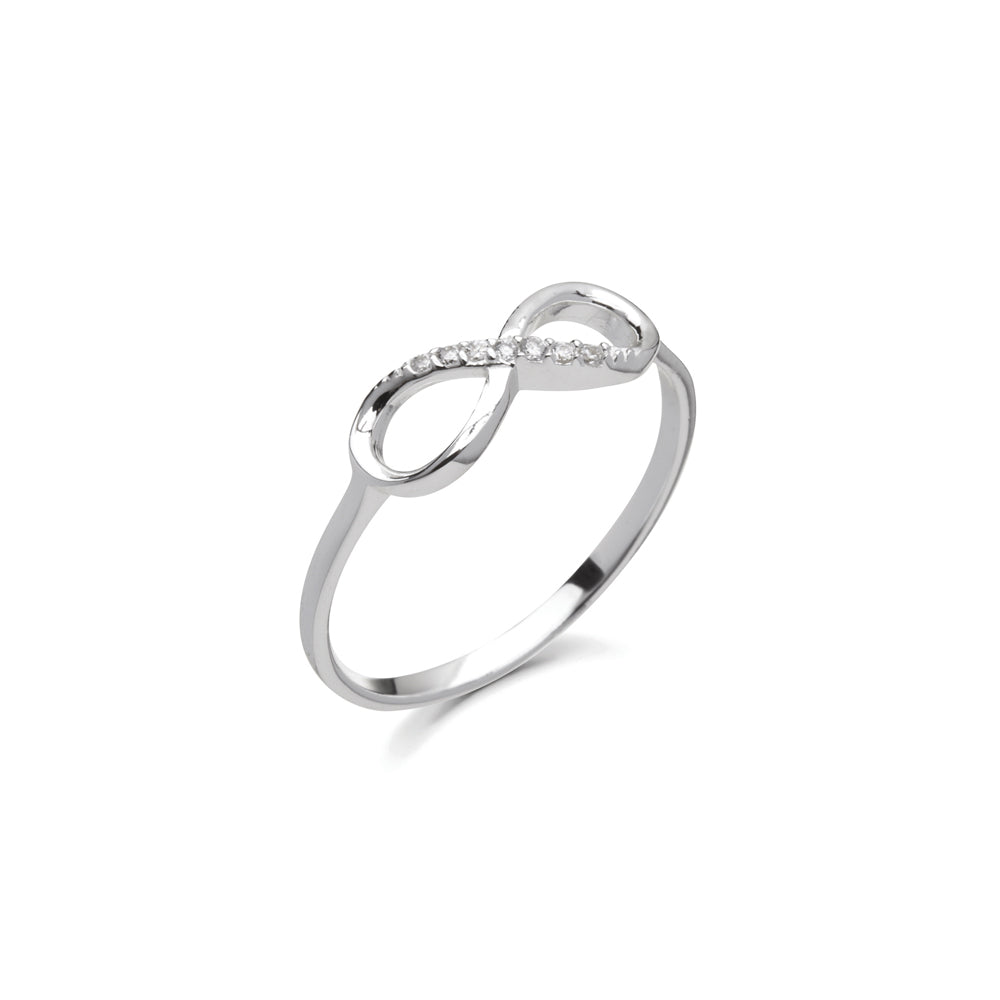 Stone Set Infinity Ring