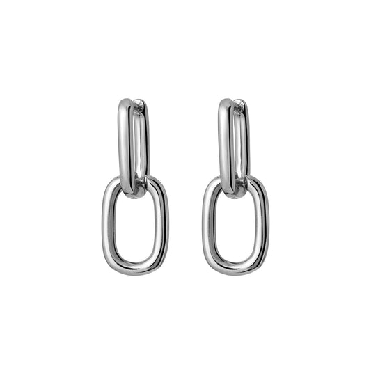 Oval Chain Linked Earrings